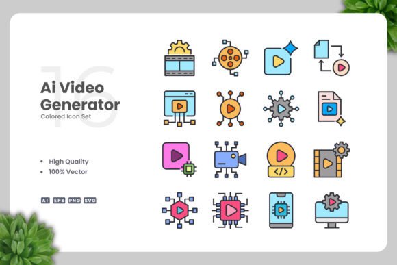 AI Video Generator Color Icons: A Versatile Design Solution