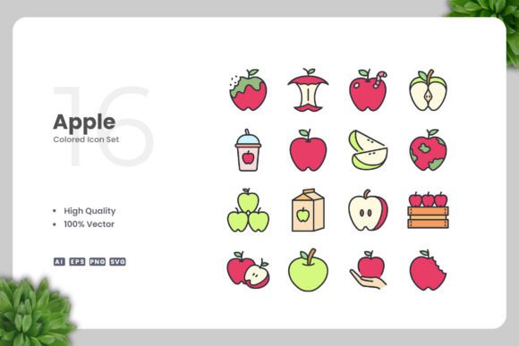 Apple Color Icons for Creative Projects