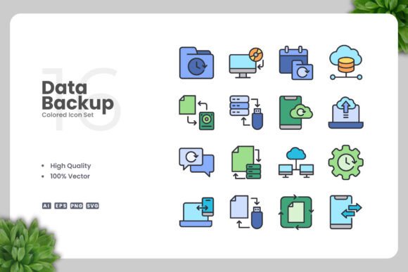 Data Backup Color Icons: A Strategic Tool for Clearer Communication and Consistent Branding