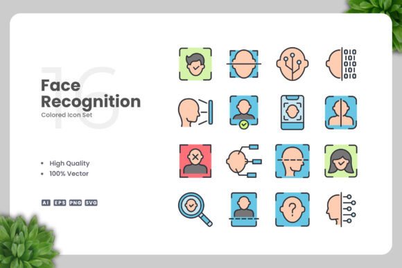 Face Recognition Color Icons: A Versatile Design Solution for Modern Digital Projects