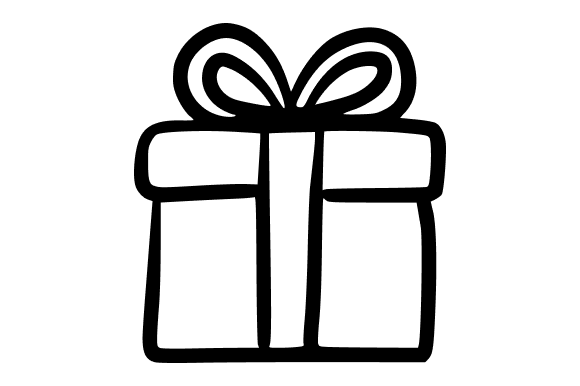 Gift Box Doodle Illustration