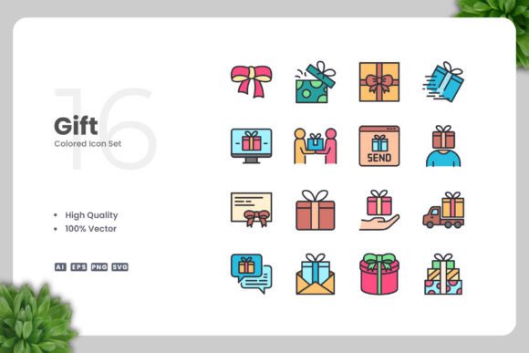 Gift Color Icons: A Versatile Design Resource for Modern Creatives