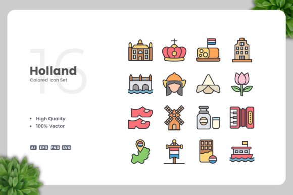 Holland Colored Icons: A Versatile Design Solution for Modern Creators