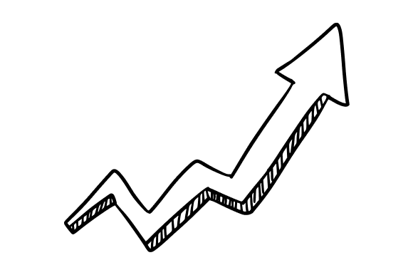 How a Hand-Drawn Business Growth Symbol with an Upward Arrow Can Transform Your Creative Projects