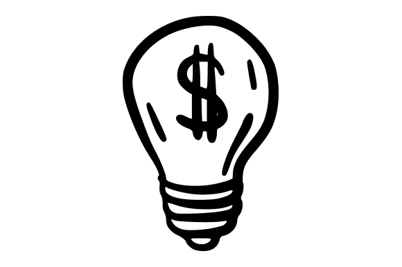 Lamps with Dollar Sign Line Art: A Smart Design Asset