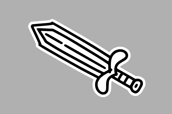 Monochrome Medieval Sword