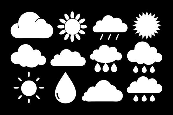 Weather Silhouette Vector Bundle: Creative Applications